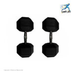 دمبل بدنسازی مدل شش ضلعی 25 کیلوگرمی بسته 2 عددی