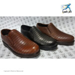 کفش طبی مردانه JFS مدل چرخکاری بدون بند