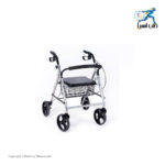 رولیتر آلومینیومی تاشو( واکر چرخدار سبددار)