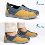 کفش طبی لنیا تبریز چرم طبیعی، زیره PU سبک مناسب کمردرد، خارپاشنه طب آسیا